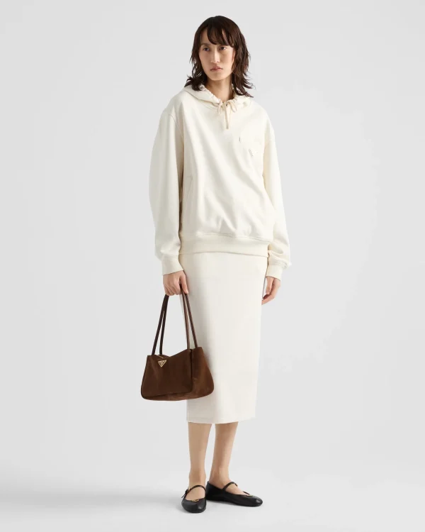 T-shirts And Sweatshirts*Prada Sweatskirt Natural