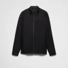 Shirts*Prada Technical cotton shirt Black