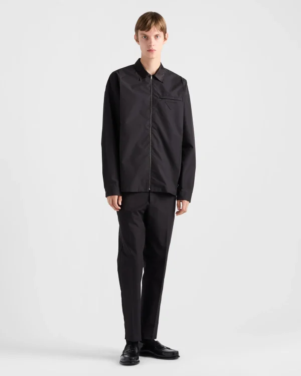 Shirts*Prada Technical cotton shirt Black