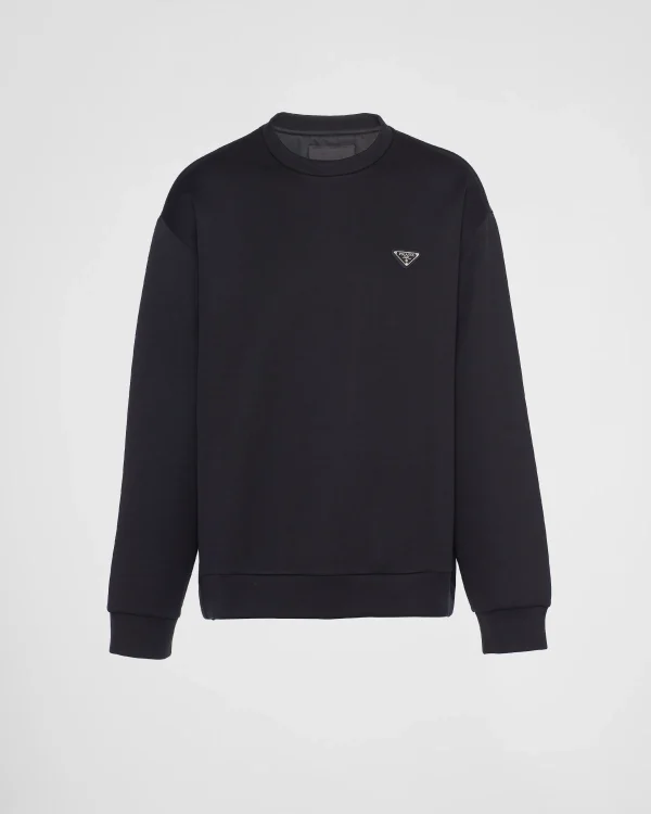 Jogging Suits And Sweatshirts*Prada Technical cotton sweatshirt Black/black