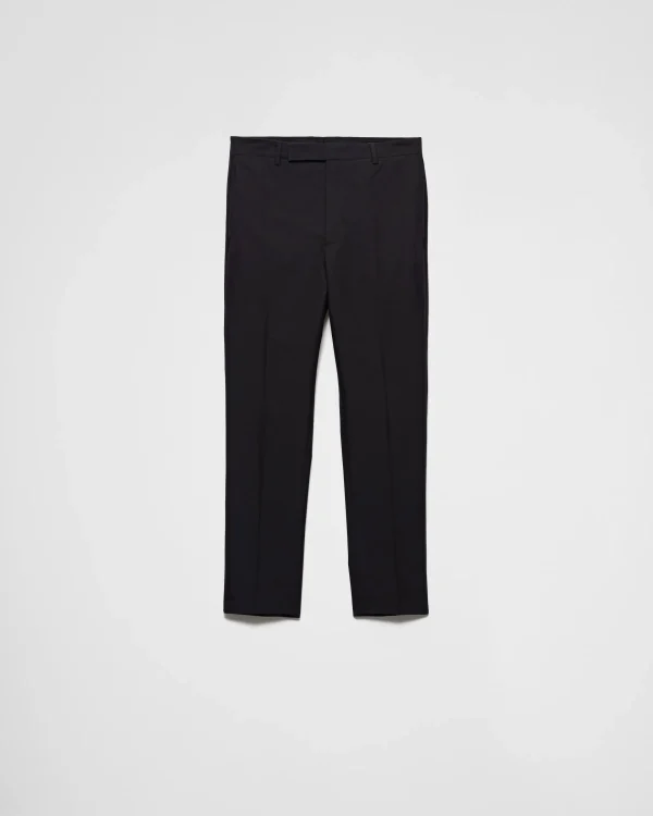 Trousers And Bermudas*Prada Technical cotton trousers Black