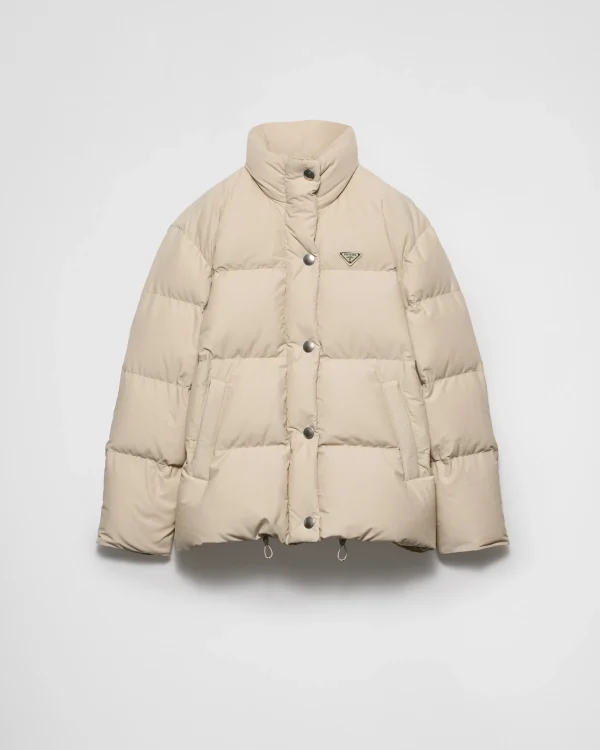 Outerwear*Prada Technical fabric down jacket Desertbeige