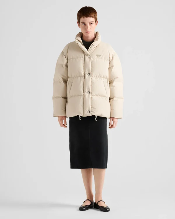 Outerwear*Prada Technical fabric down jacket Desertbeige