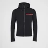 Men's Collection*Prada Technical fabric hoodie Black