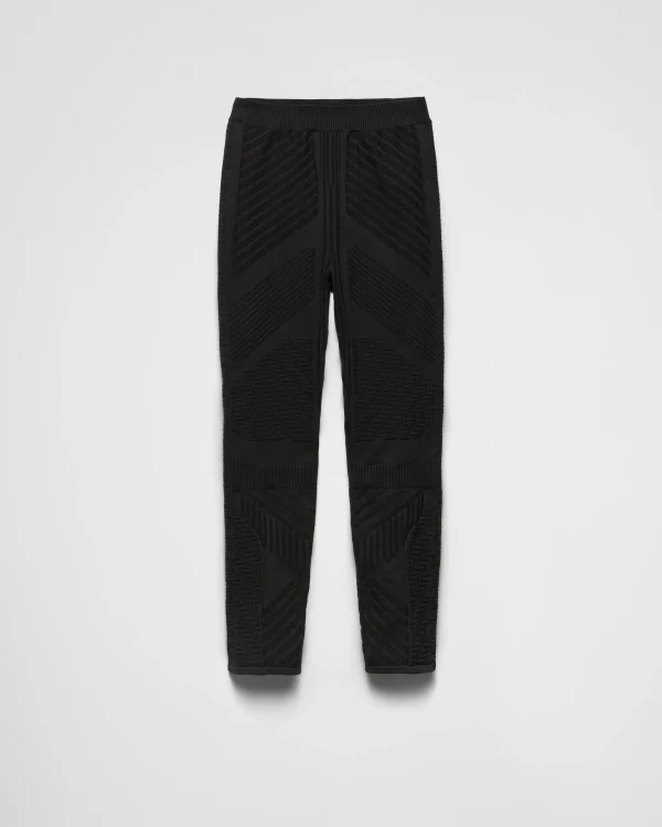 Trousers And Bermudas | Knitwear*Prada Technical fabric pants Black