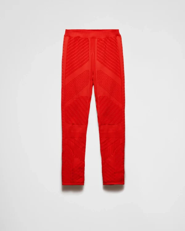 Trousers And Bermudas | Knitwear*Prada Technical fabric pants Red