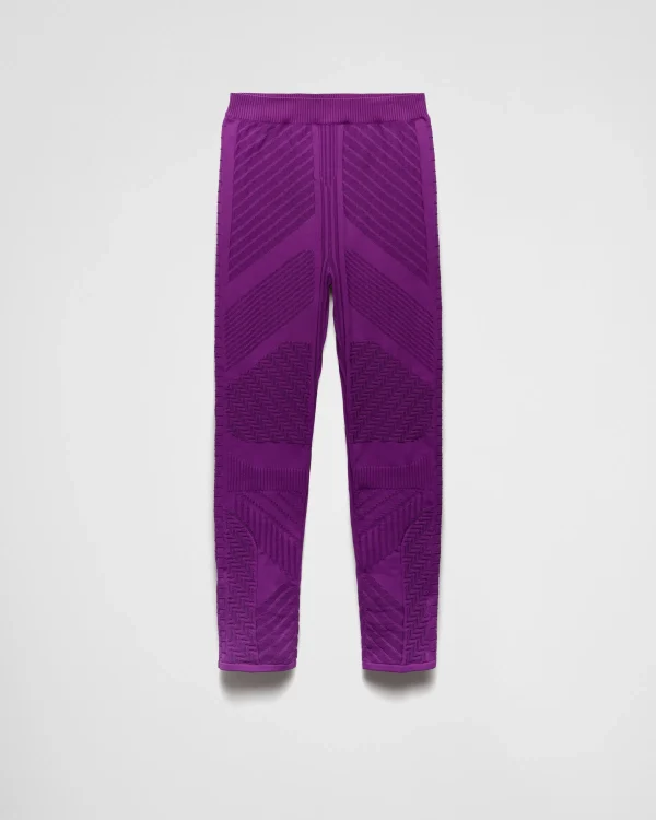 Trousers And Bermudas | Knitwear*Prada Technical fabric pants Violet