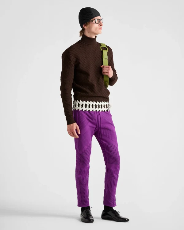 Trousers And Bermudas | Knitwear*Prada Technical fabric pants Violet