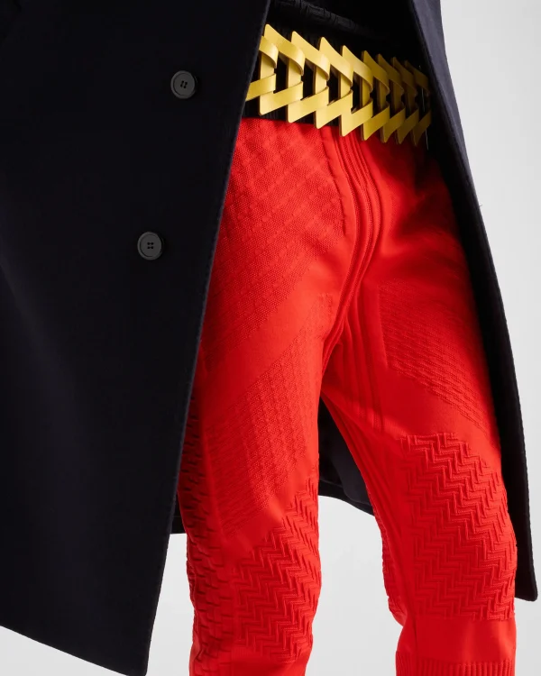 Trousers And Bermudas | Knitwear*Prada Technical fabric pants Red