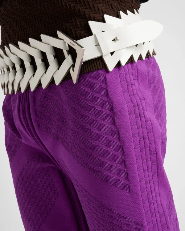 Trousers And Bermudas | Knitwear*Prada Technical fabric pants Violet