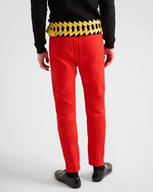 Trousers And Bermudas | Knitwear*Prada Technical fabric pants Red