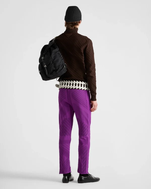 Trousers And Bermudas | Knitwear*Prada Technical fabric pants Violet