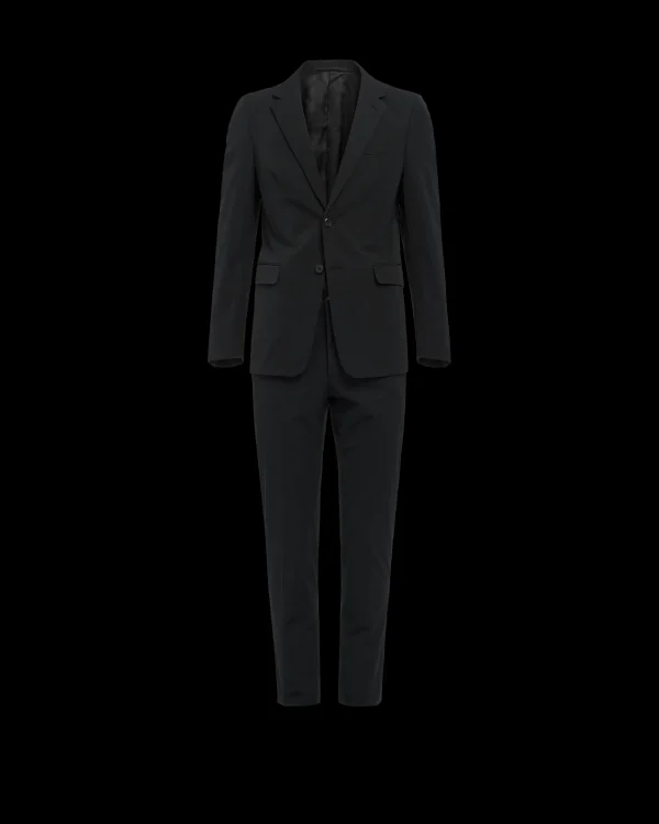 Suits*Prada Technical fabric single-breasted suit Black