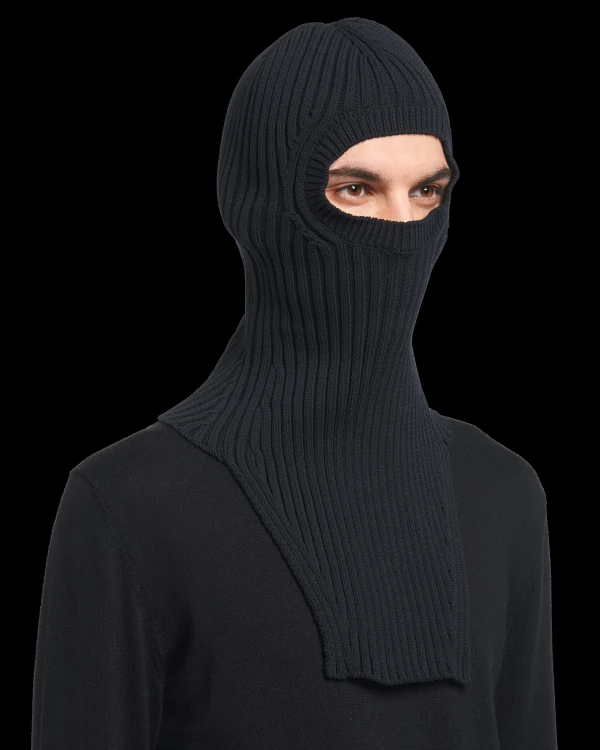 Men's Collection*Prada Technical fabric ski mask Black