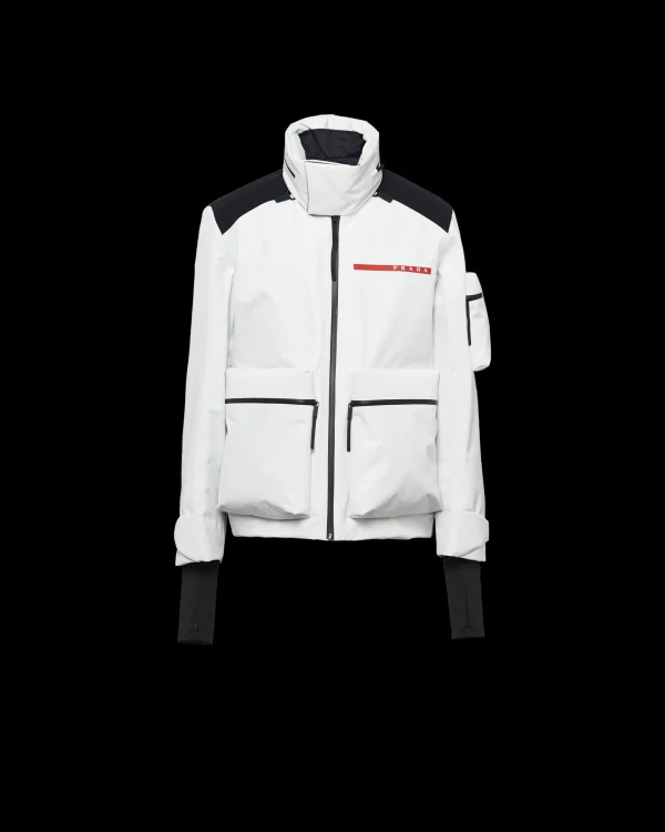 Men's Collection*Prada Technical fabric ski windbreaker Chalkwhite