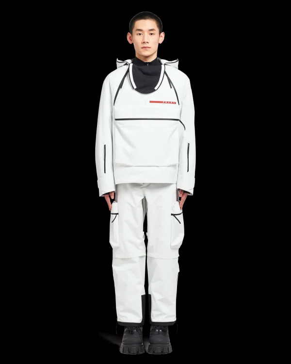 Men's Collection*Prada Technical fabric snowboard jacket Chalkwhite