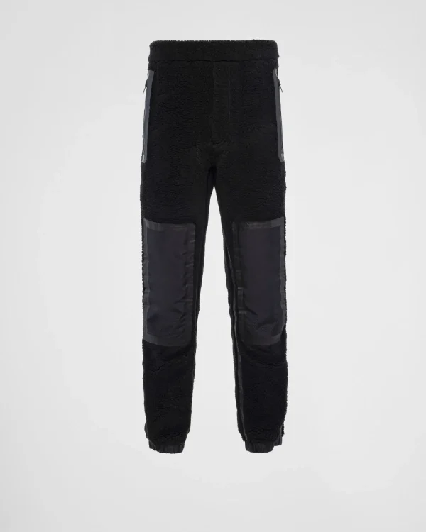 Men's Collection*Prada Technical fleece ski pants Black