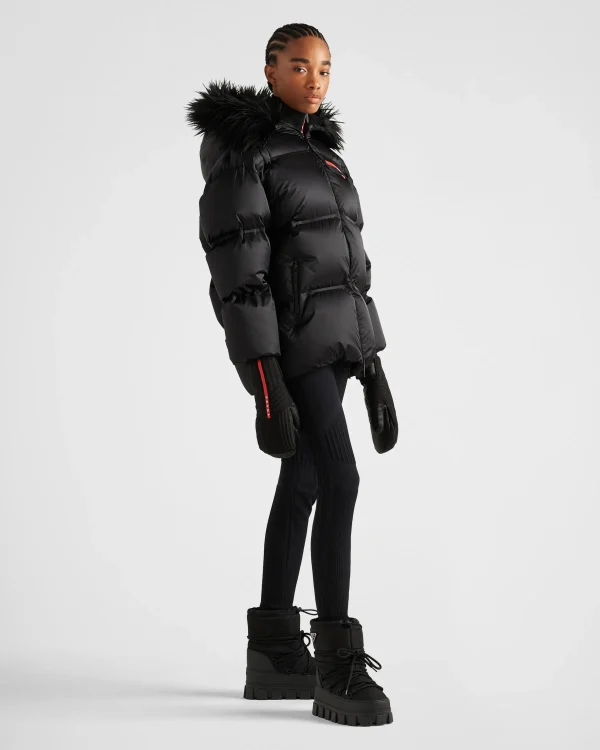 Women's Collection*Prada Technical Re-Nylon down jacket Black