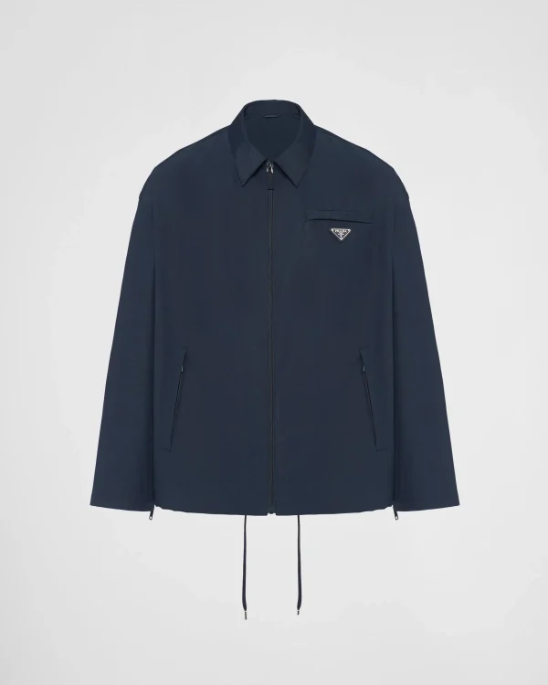 Outerwear*Prada Technical-poplin jacket Blue