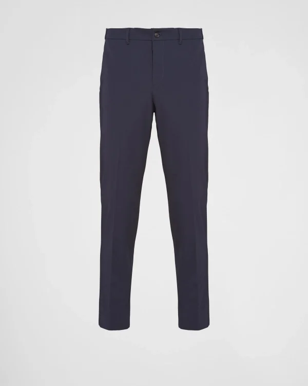 Trousers And Bermudas*Prada Techno stretch pants Navy