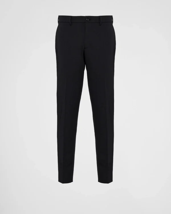 Trousers And Bermudas*Prada Techno stretch pants Black