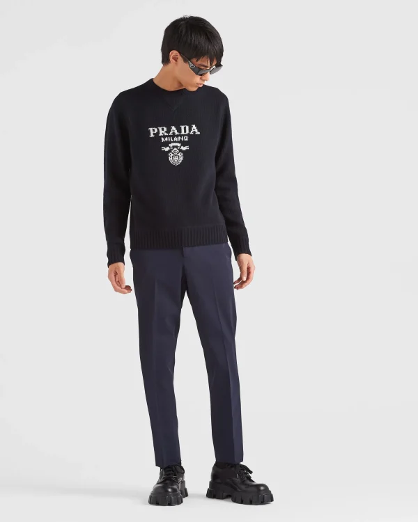 Trousers And Bermudas*Prada Techno stretch pants Navy