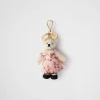 Bag Charms And Keychains*Prada Teddy bag charm with metal ring White