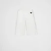 T-shirts And Polo Shirts*Prada Terry Bermudas White