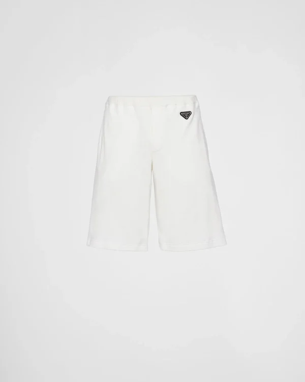 T-shirts And Polo Shirts*Prada Terry Bermudas White