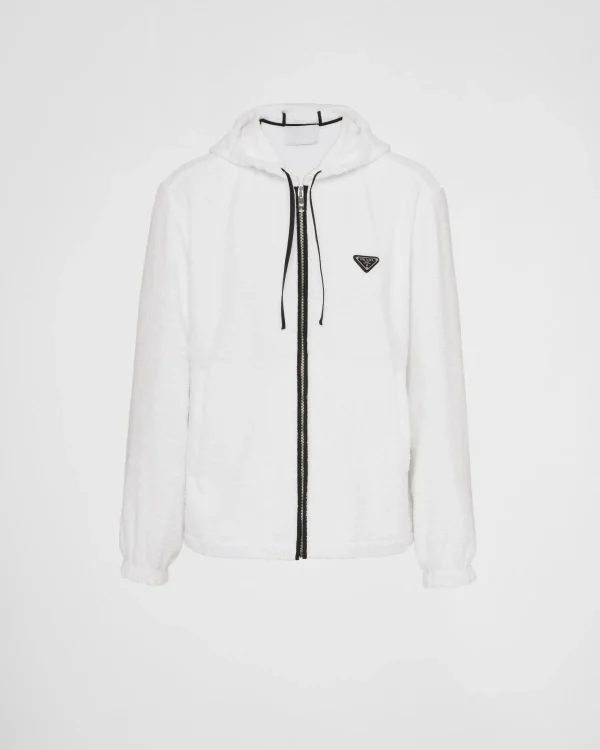 Jackets And Coats | Jogging Suits And Sweatshirts*Prada Terrycloth hoodie jacket White