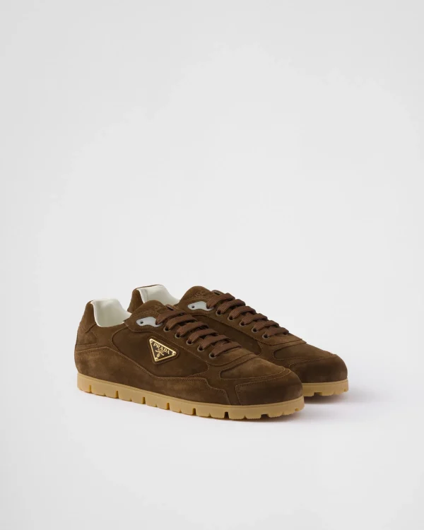 Sneakers*Prada Trail faded suede sneakers Darkbrown