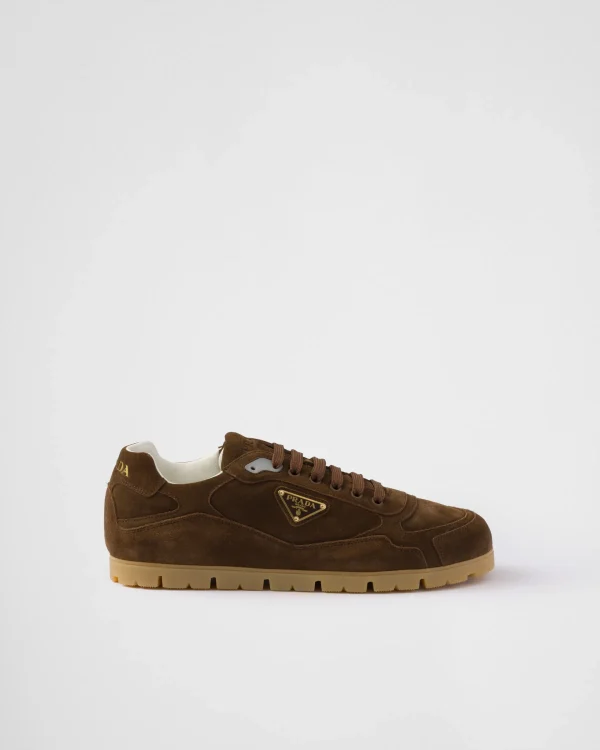 Sneakers*Prada Trail faded suede sneakers Darkbrown