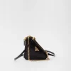 Mini Bags | Mini Bags*Prada Triangular sequined mini pouch Black