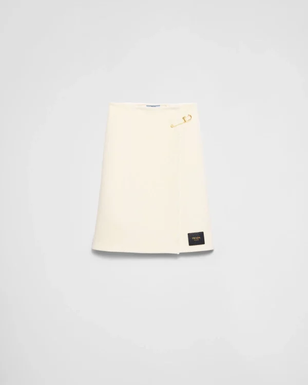 Skirts*Prada Twill midi-skirt Ivory