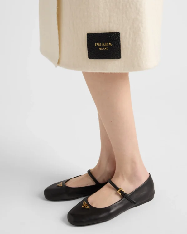 Skirts*Prada Twill midi-skirt Ivory