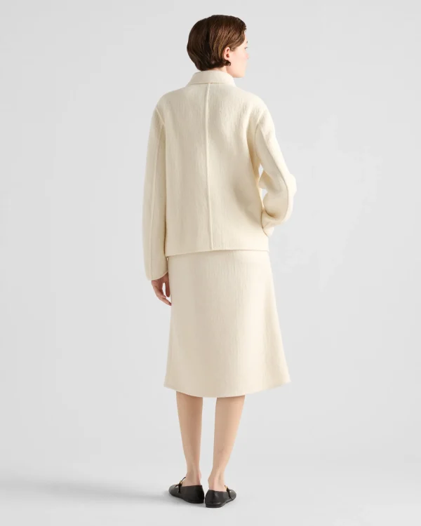 Skirts*Prada Twill midi-skirt Ivory