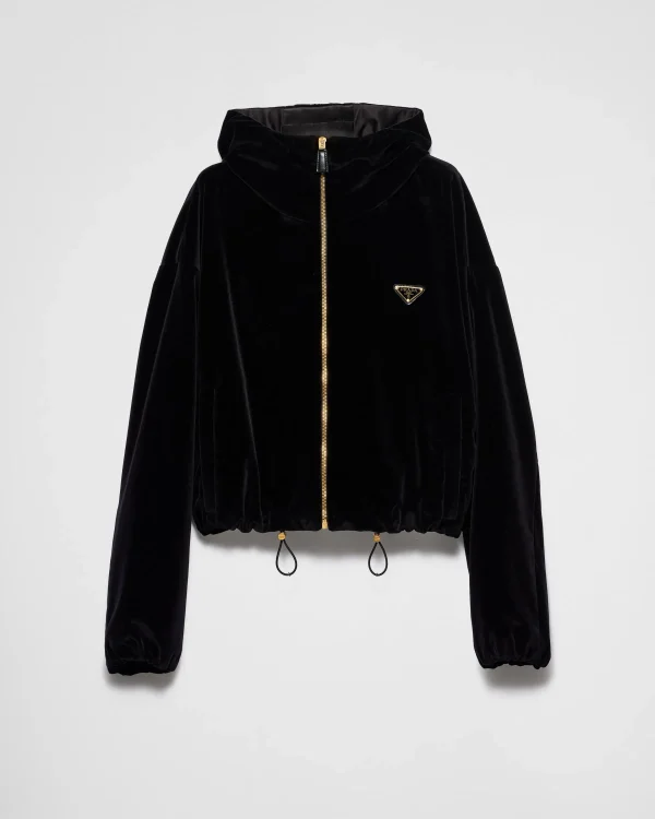 Outerwear*Prada Velvet blouson Black