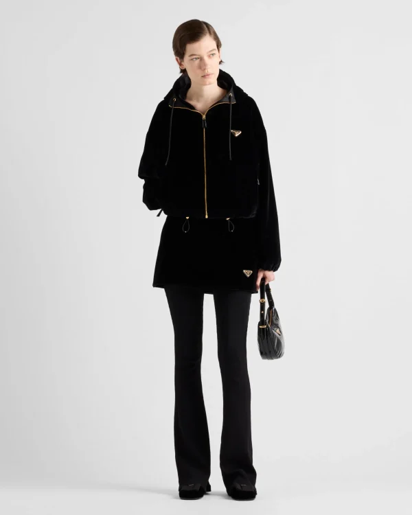 Outerwear*Prada Velvet blouson Black