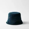 Hats And Gloves*Prada Velvet bucket hat Darkteal