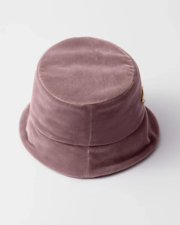 Hats And Gloves*Prada Velvet bucket hat Confettipink