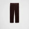 Denim*Prada Velvet denim trousers Brown