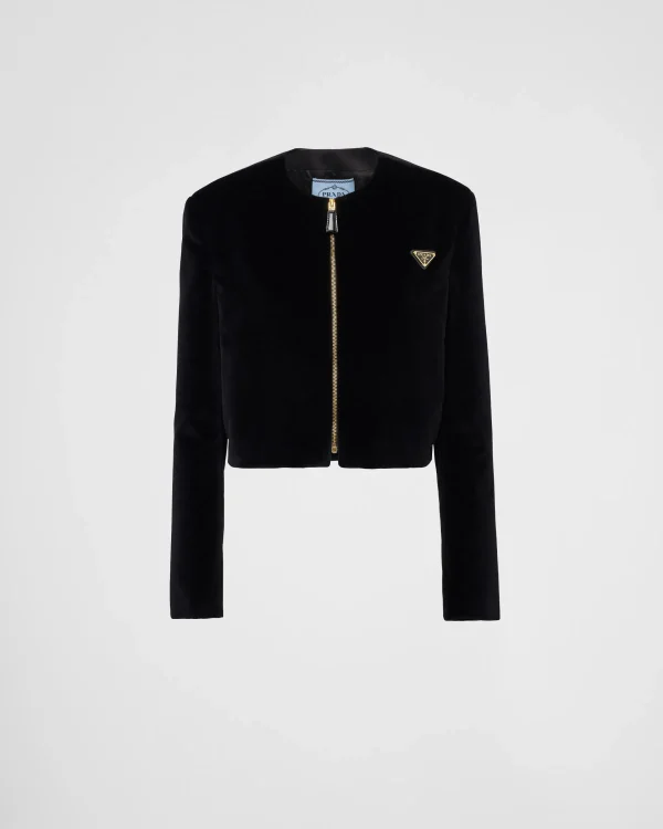 Jackets And Coats*Prada Velvet jacket Black