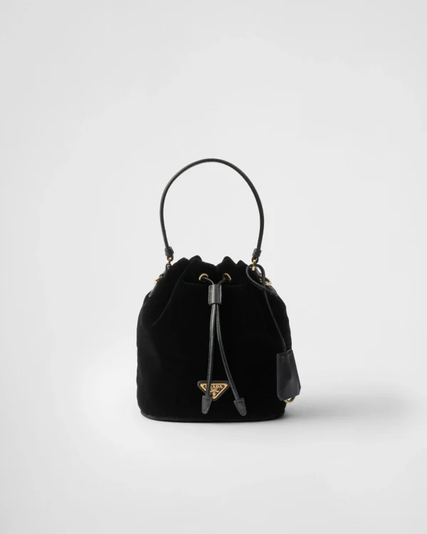 Mini Bags | Mini Bags*Prada Velvet mini-bag with nappa leather details Black