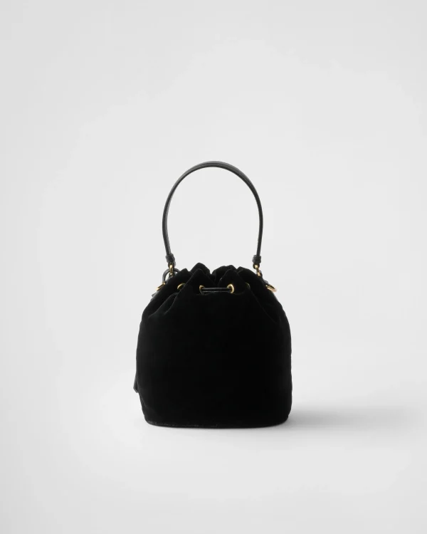 Mini Bags | Mini Bags*Prada Velvet mini-bag with nappa leather details Black