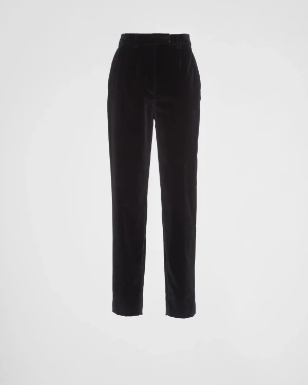 Trousers And Shorts*Prada Velvet pants Black