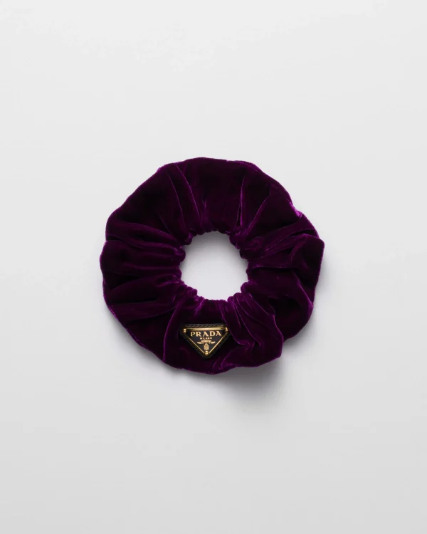 Headbands And Hair Accessories*Prada Velvet scrunchie Plum