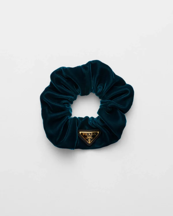 Headbands And Hair Accessories*Prada Velvet scrunchie Darkteal