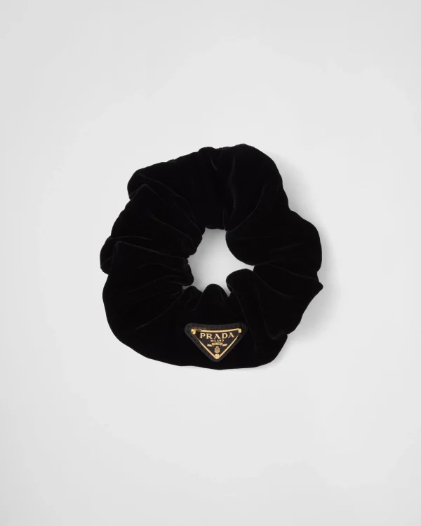 Headbands And Hair Accessories*Prada Velvet scrunchie Black