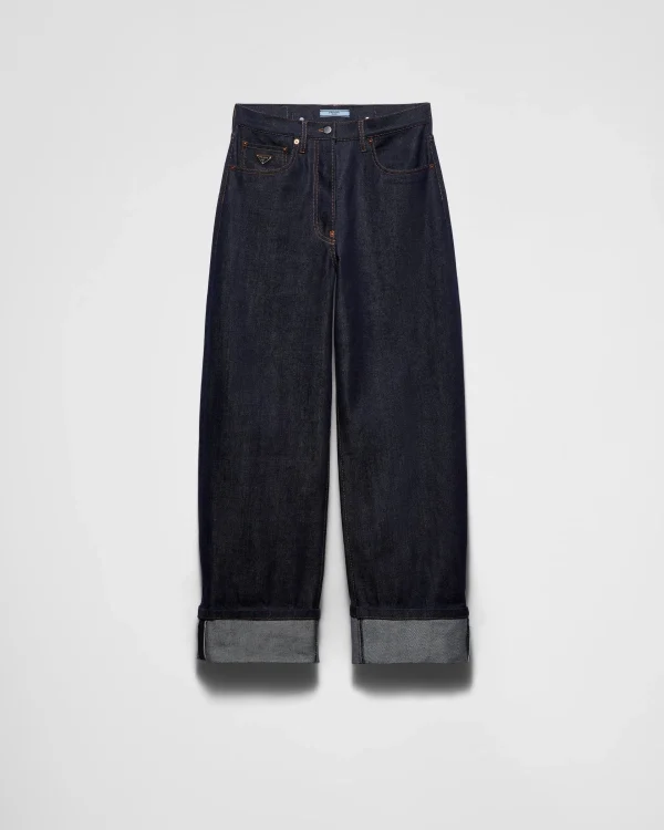 Denim*Prada Wide, selvedge denim jeans Navy