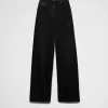 Denim*Prada Wide-leg denim jeans Black